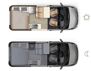 Matkailuauto CAP EASY SELECT - Tilaj�rjestely