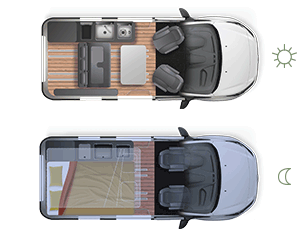 Matkailuauto CITY CAMP SELECT - Tilaj�rjestely