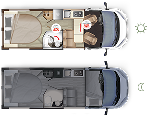 Matkailuauto D64 SELECT - Tilaj�rjestely