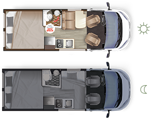 Matkailuauto LIFT VAN SELECT - Tilaj�rjestely